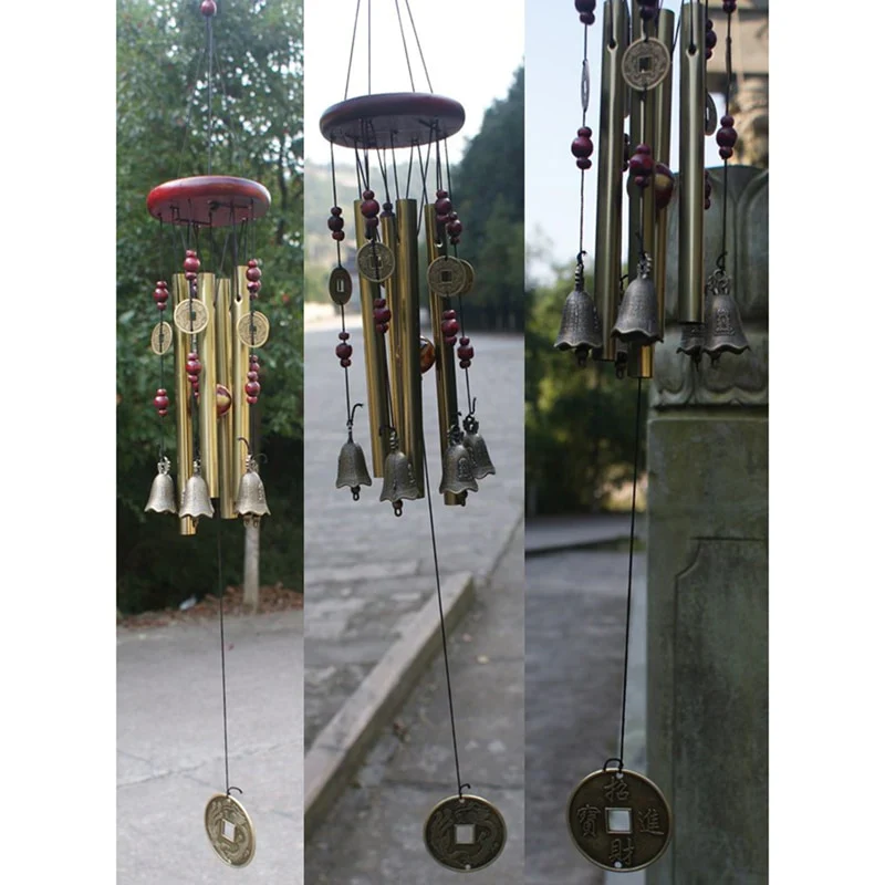 HULIANFU Outdoor Living Wind Chimes Yard Garden Tubes Bells Copper Antique Windchime Wall Hanging Home Decor Decoration wind chimes - Deanwangkt