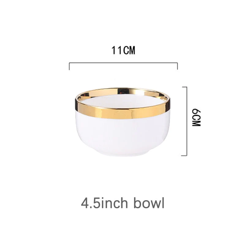 HULIANFU White Porcelain Plates for Food Dinner Set Dishes Salad Soup Bowl Ceramic Plates and Bowls Set Tableware Set Service for 4/6/8 - Deanwangkt