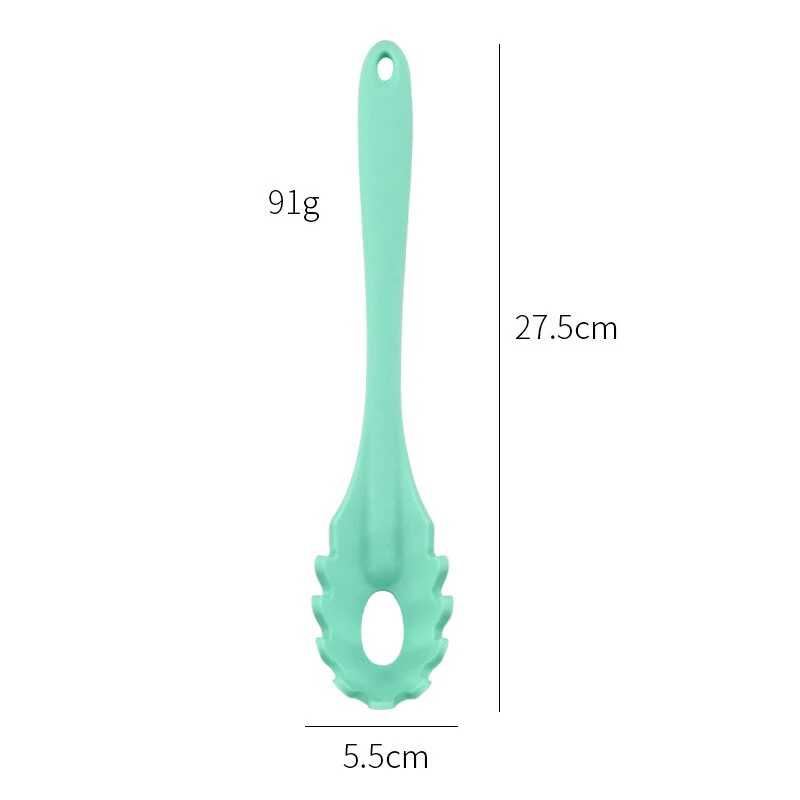 HULIANFU Silicone Pasta Noodle Spoon Pasta Scoop Colander Noodle Spaghetti Ladle Slot Spoon Heat-Resistant Tableware Kitchen Gadget - Deanwangkt