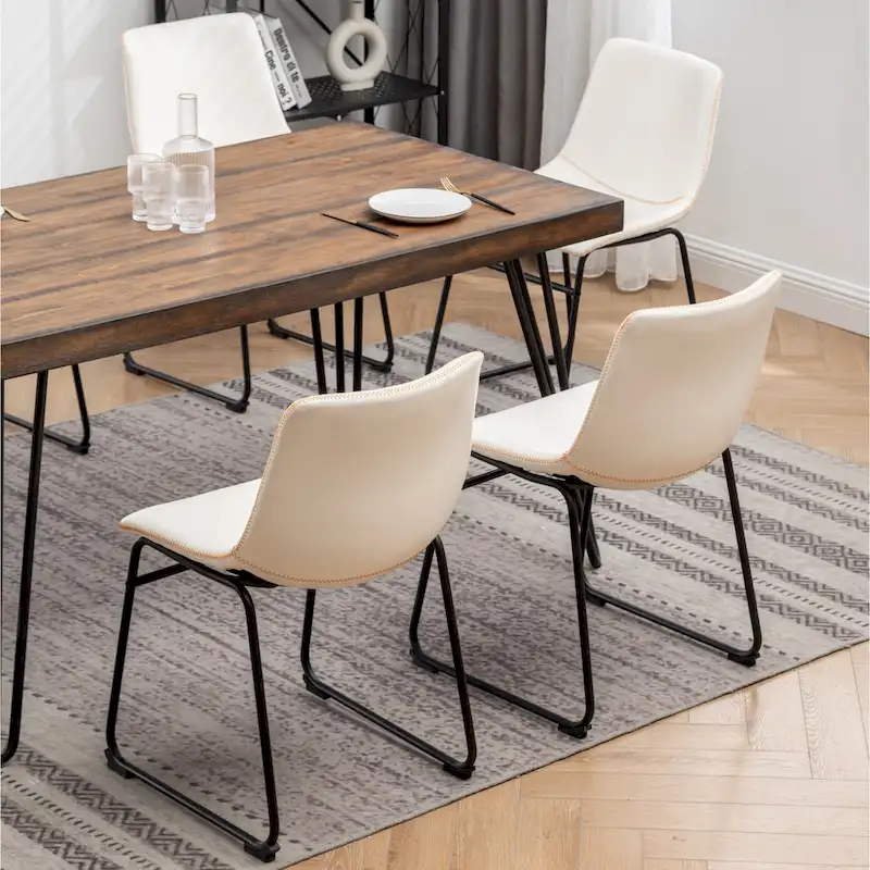 Roundhill Furniture Aryven Industrial 7-Piece Dining Set