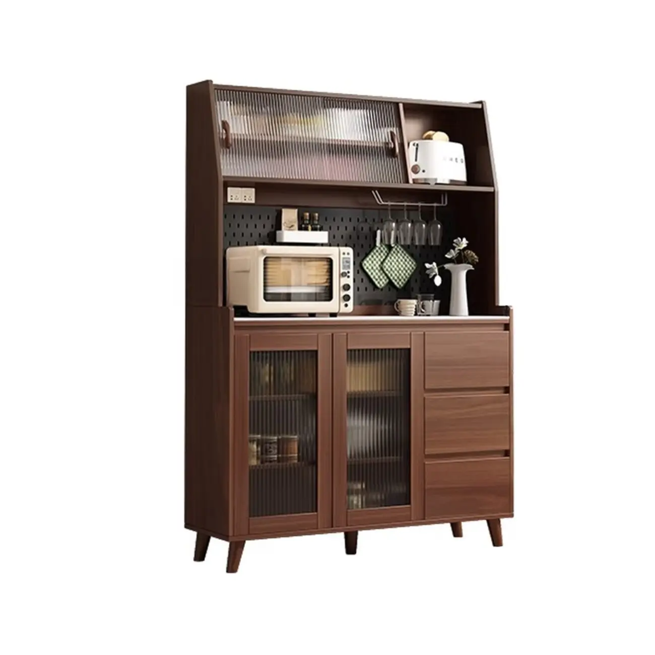 Modern Slab Stone Countertop Kitchen Sideboard