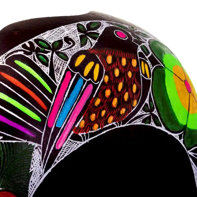 Novica Handmade Sweet Spring Scent Dried Gourd Catchall