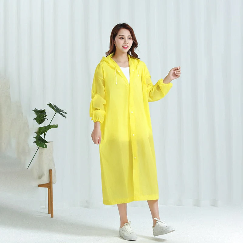 HULIANFU Reusable Thicken Women Men Rain Coat Waterproof Jacket Poncho Cloak Hood Hoodie Suit Raincoat For Tourism Fishing Cycling Hiking - Deanwangkt