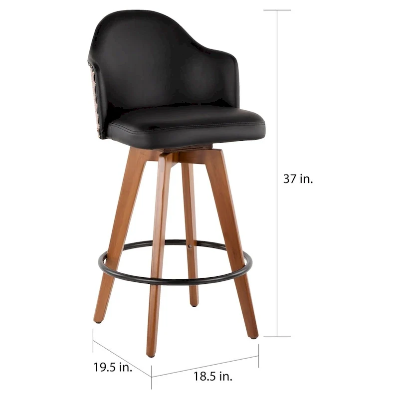 Valsatra Mid-century Modern Counter Stool