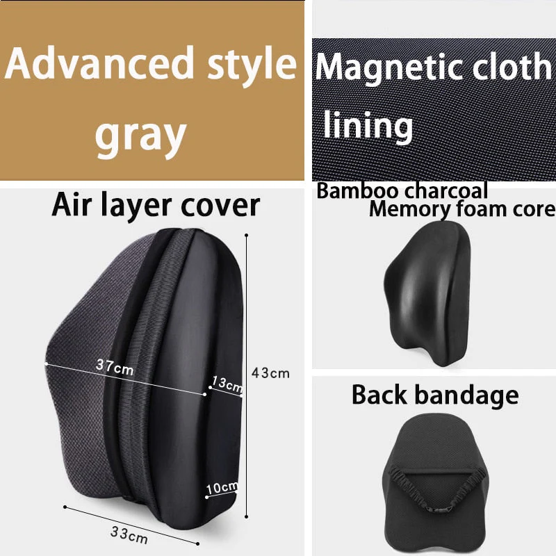HULIANFU Memory Foam Seat Cushion Orthopedic Pillow Office Chair Cushion Lumbar Cushions Car Seat Butt Hemorrhoid Coccyx Vertebra Sets - Deanwangkt