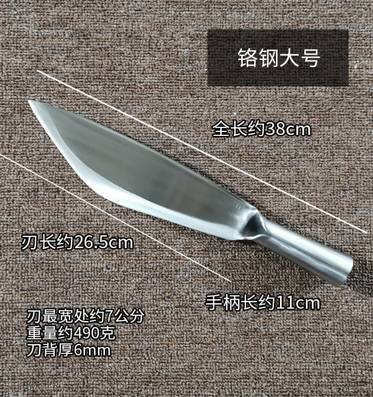 HULIANFU Stainless Steel Thickened Boning Knife Butcher Killing Pigs and Sheep Slaughter Knife Multifunctional Chef Split Skinning Knife - Deanwangkt