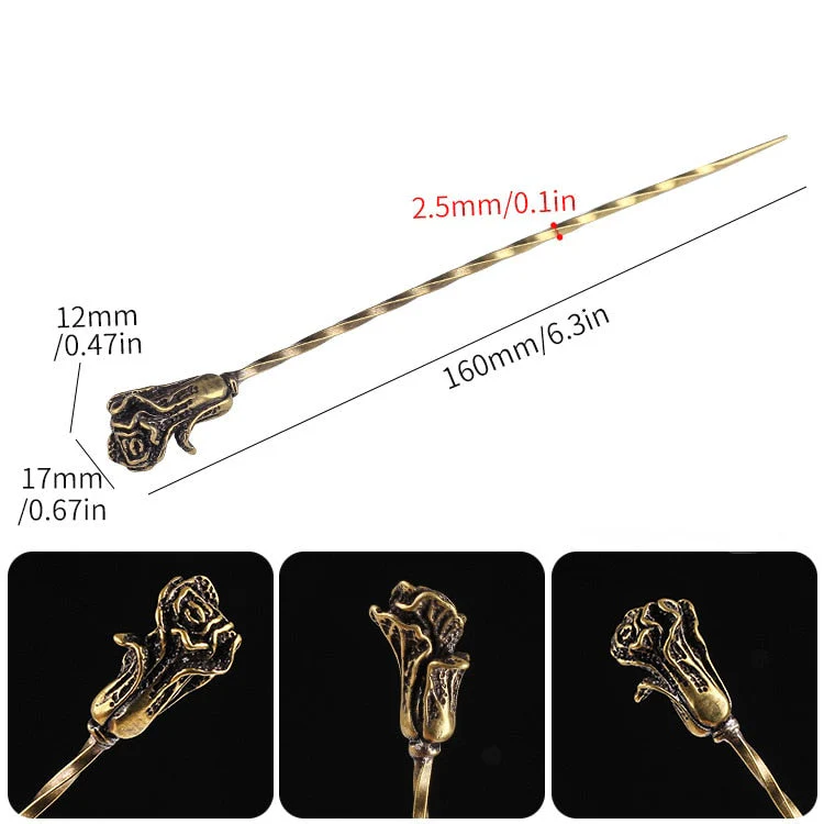 HULIANFU Retro Carved Cigar Drill Dredge Cigar Pass Needle Personality Engraved Cigar Needle Drill Cigar Knife Cigar Smoking Accessories - Deanwangkt