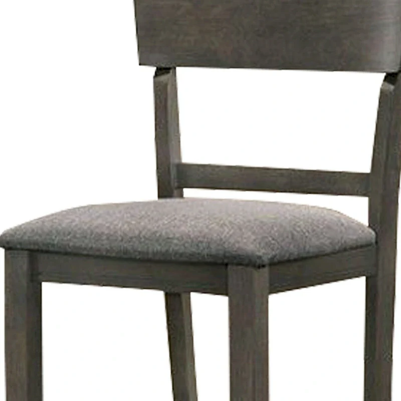 Wooden Counter Height Chair with Curved Back, Set of 2 - 18.5 L x 20.5 W x 40 H