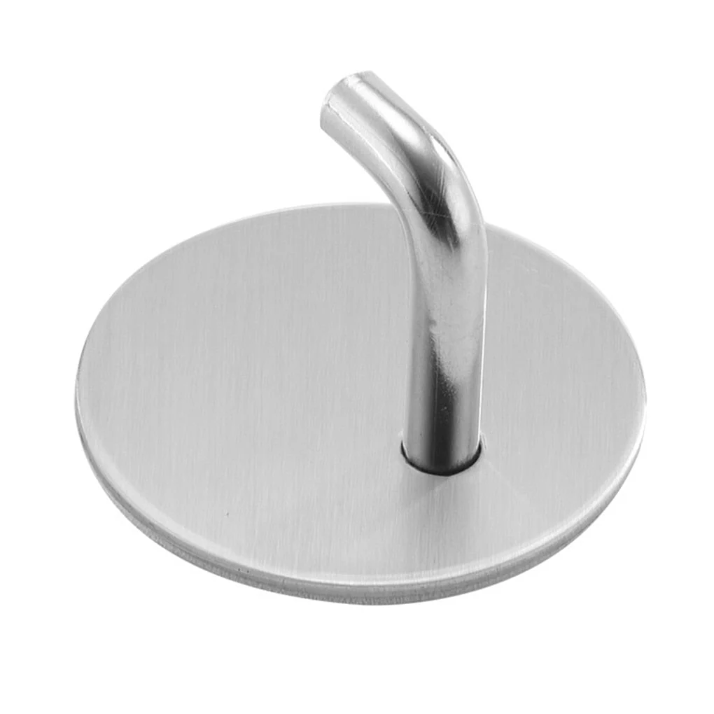 HULIANFU Wall Hook Storage Hanger 304 Stainless Steel Wall Hook Self-adhesive Towel Key Umbrella Hanger Hook for Kitchen Bathroom - Deanwangkt