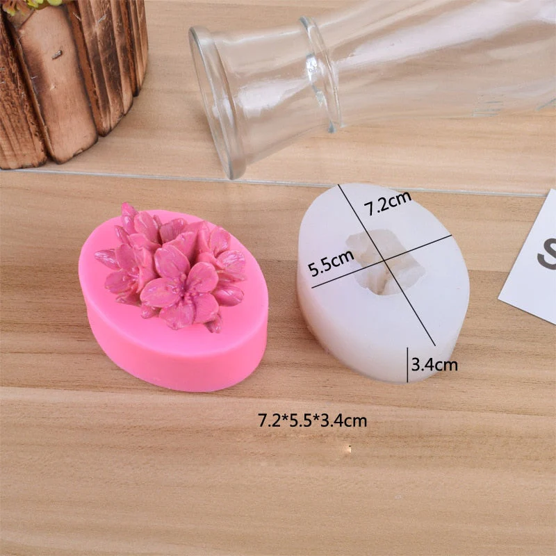 HULIANFU Silicone Soap Mold for Making Rose Flower Fondant 3d DIY Form Handmade Cake Decorating Sugarcraft Moulds Silicon Mold Tools - Deanwangkt