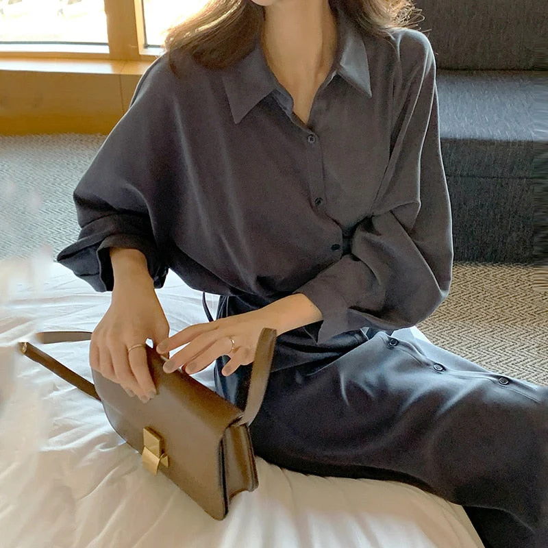 Hulianfu Vintage Evening Shirt Dresses for Women Party Fashion High Waist Korean Lace Up Long Woman Dress Elegant Autumn 2026  Vestidos - Deanwangkt