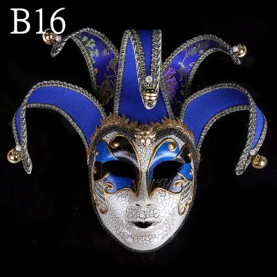 HULIANFU Newly High-end Venetian Masquerade Mask Mask Europe and The United States Halloween Clown Mask Show Supplies - Deanwangkt