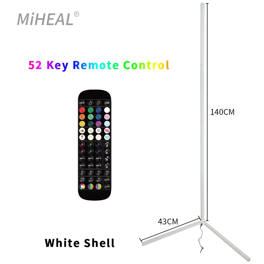 HULIANFU RGB LED Floor lamp Indoor Home Decoration Modern Corner Floor Lamp Living Rome Art Decor Atmospheric Standing Stand Lighting - Deanwangkt