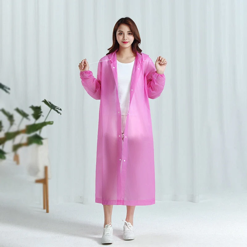 HULIANFU Reusable Thicken Women Men Rain Coat Waterproof Jacket Poncho Cloak Hood Hoodie Suit Raincoat For Tourism Fishing Cycling Hiking - Deanwangkt