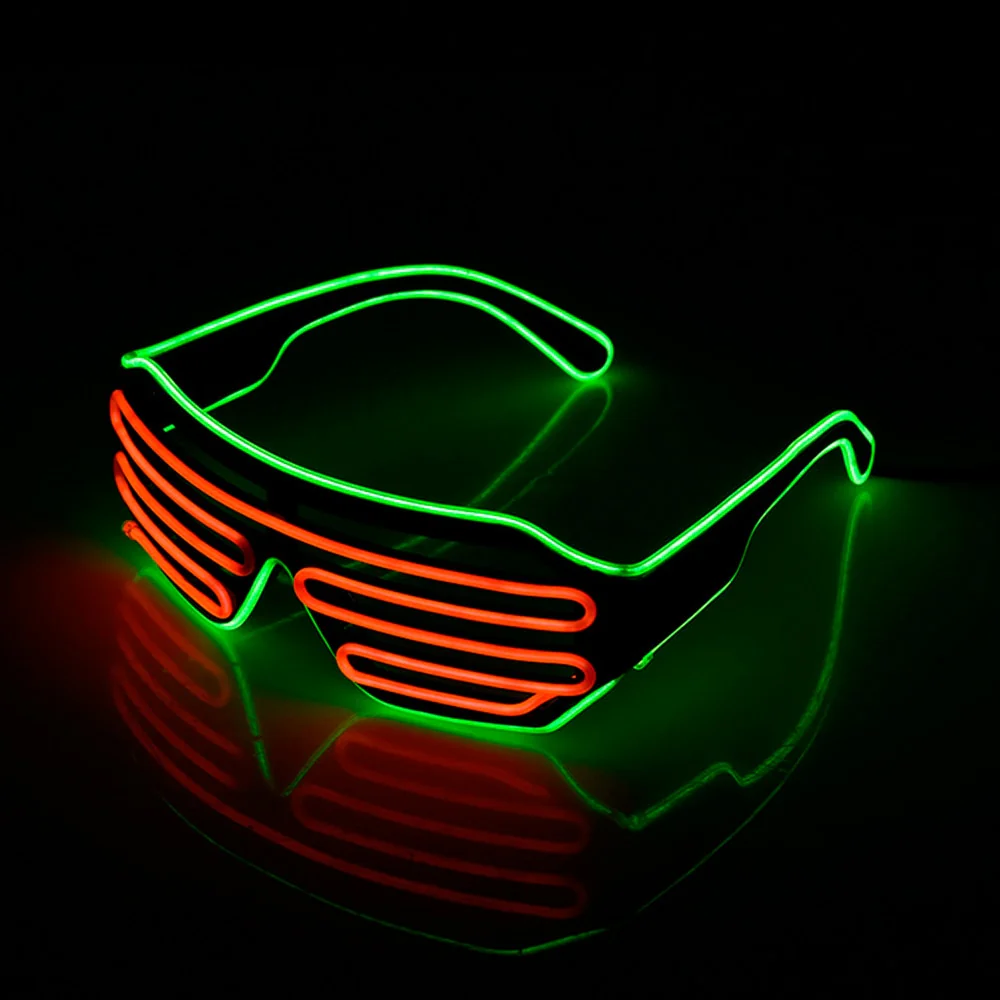 HULIANFU LED Glasses Glowing Halloween Luminous Neon Christmas Party Bril Flashing Light new - Deanwangkt
