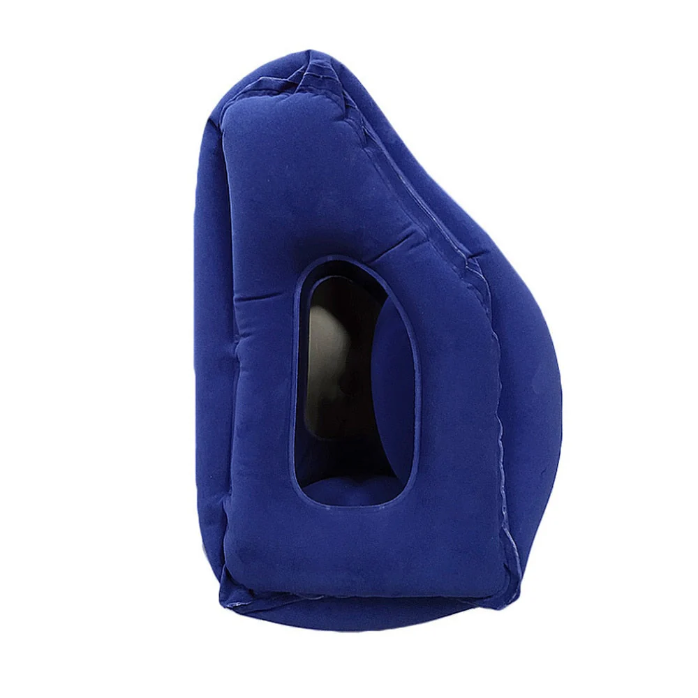 HULIANFU Upgraded Inflatable Air Cushion Travel Pillow Headrest Chin Support Cushions for Airplane Plane Car Office Rest Neck Nap Pillows - Deanwangkt