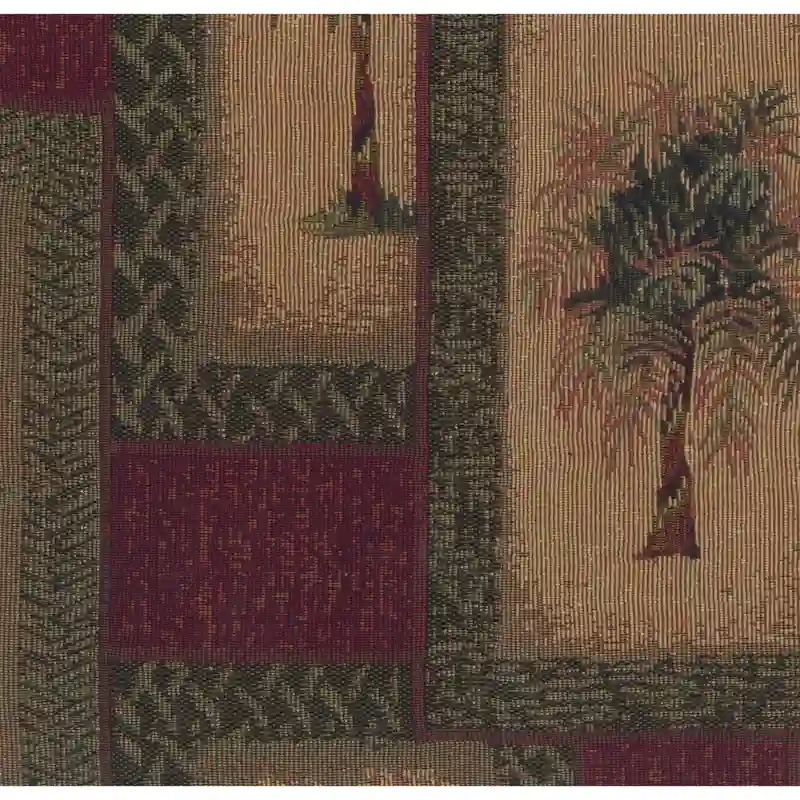 Bali 18-inch Footstool with Tapestry Cushion