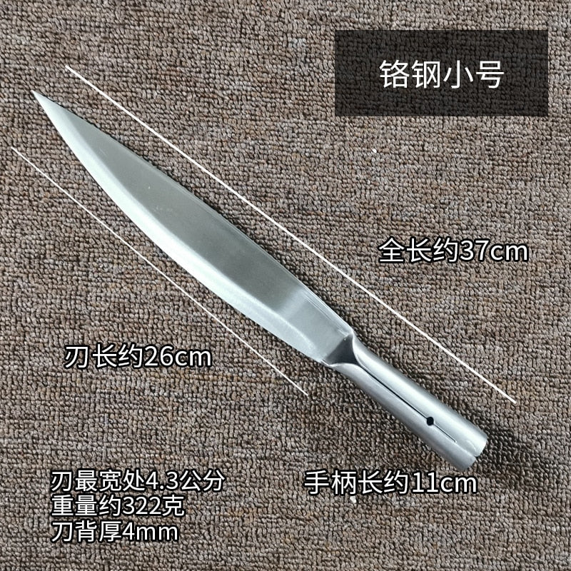 HULIANFU Stainless Steel Thickened Boning Knife Butcher Killing Pigs and Sheep Slaughter Knife Multifunctional Chef Split Skinning Knife - Deanwangkt
