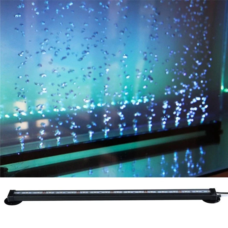 HULIANFU LED Air Bubble Light Aquarium Lamp Underwater Submersible Fish Tank Light Color Changing  Making Oxygen for Fish Tank - Deanwangkt