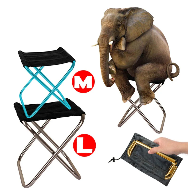 HULIANFU Ultralight Folding Chair Picnic Camping Chair Travel Foldable Aluminium Durable Portable Fishing Seat Outdoor Travel Furniture - Deanwangkt