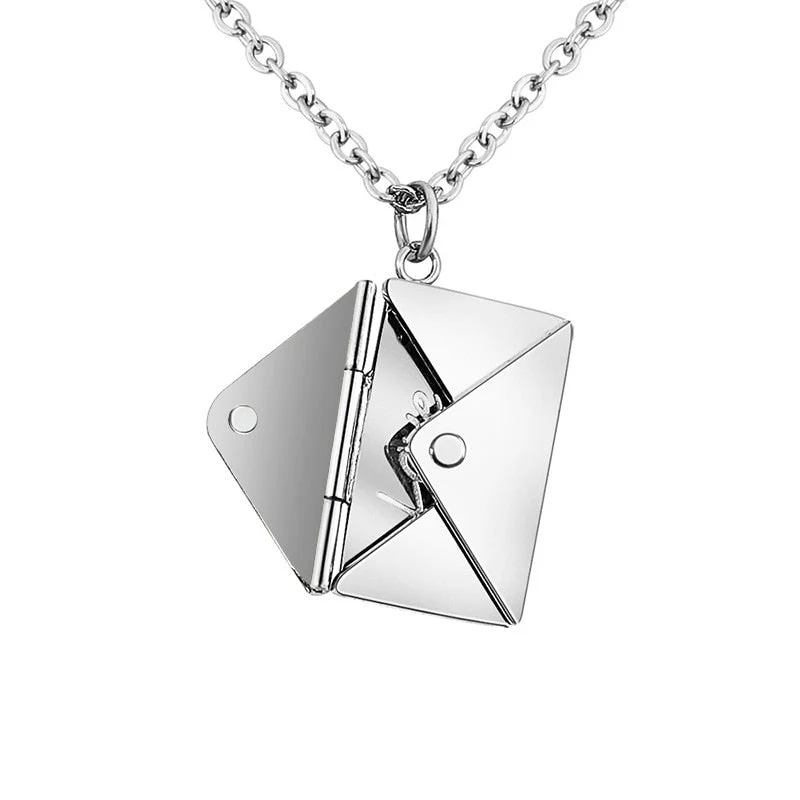 HULIANFU Spanish To envelope necklace Te Amo - Deanwangkt