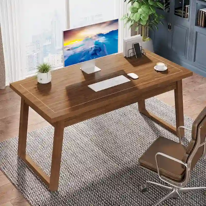 Home Office Executive Desk Solid Wood Computer Desk with Drawer
