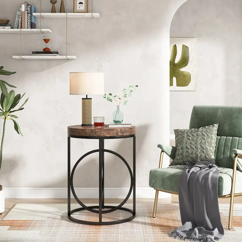 20-in Modern Round End Table