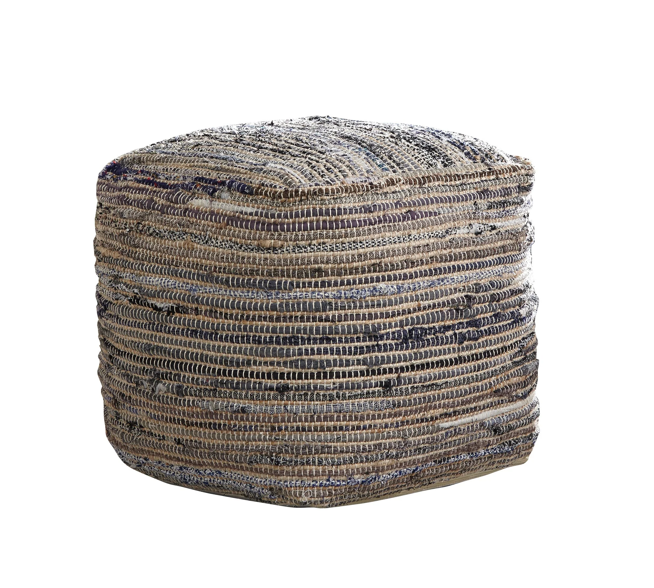 Denim Boho Chic Pouf