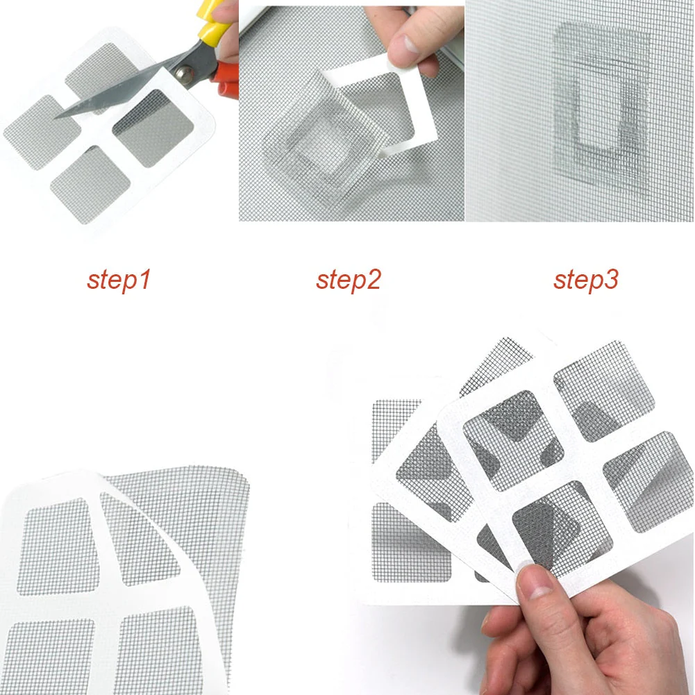 HULIANFU Window Net Anti-mosquito Mesh Sticky Wires Patch Repair Tape new Screen Window Door Mosquito Netting Patch Repair Broken Hole - Deanwangkt