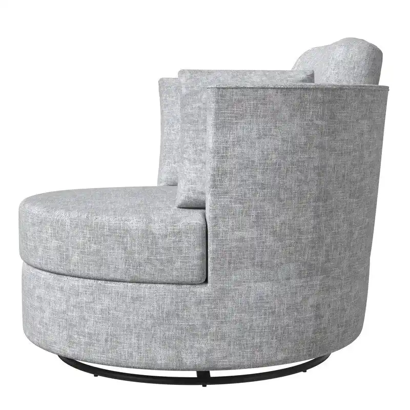 Chenille Swivel 34.7 Wide Soft Modern Upholstered Accent Chair