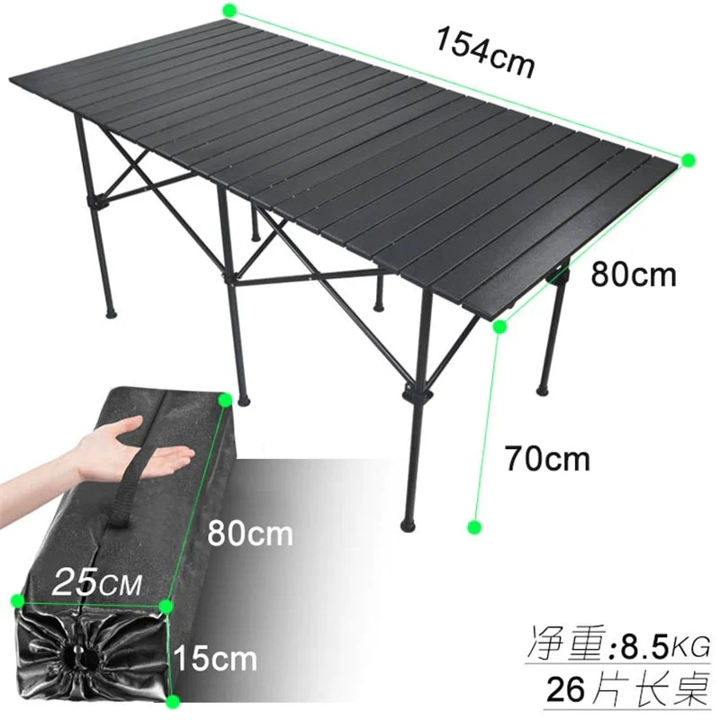 HULIANFU New Outdoor Folding Table Chair Camping Aluminium Alloy BBQ Picnic Table Waterproof Durable Folding Table Desk - Deanwangkt