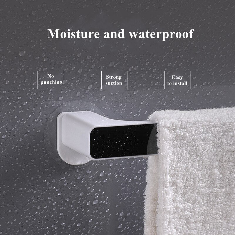 HULIANFU Single Towel Bars Wall Mounted Bathroom Towel Hanger No Drilling Holder Self-adhesive Towel Rack Bathroom Kitchen Accessories - Deanwangkt