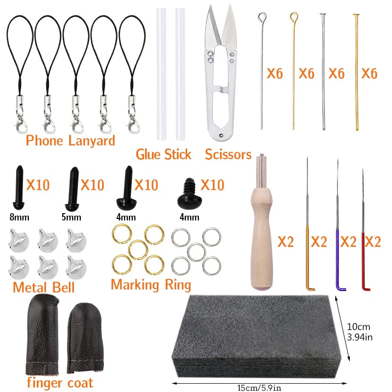 HULIANFU LMDZ 72 Colors Wool Felting Kit Needle Felting Tools DIY Handle Wool Felt Toys Making Fabric Materials Handcraft For Beginners - Deanwangkt