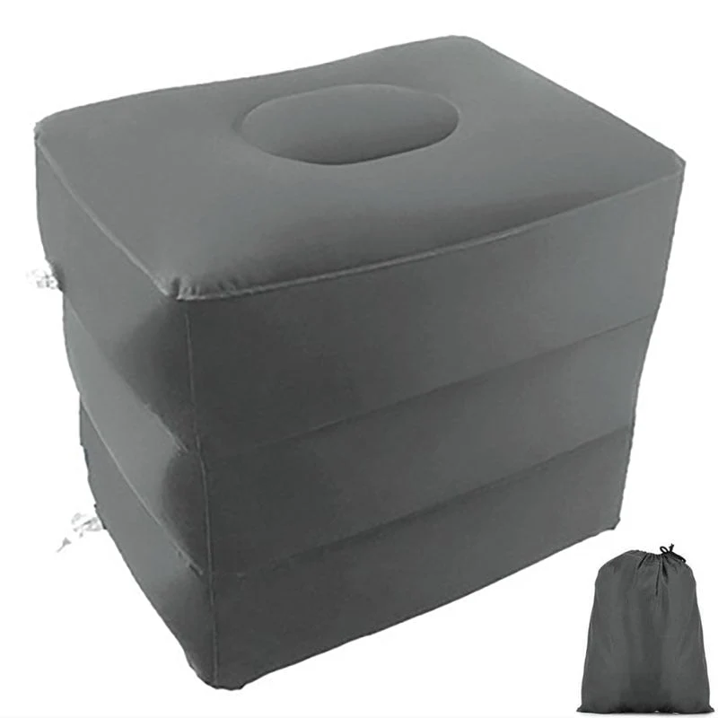 HULIANFU PVC Kids Flight Sleeping Footrest Pillow Resting Pillow On Airplane Car Bus Pillow Inflatable Travel Foot rest Pillow Foot Pad - Deanwangkt