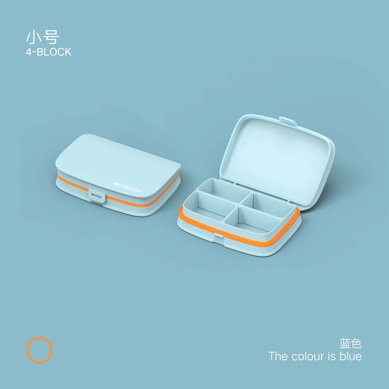 HULIANFU Pill Box Wheat Sealed 8 Grids Pill Container Organizer Health Care Drug Travel Divider 7 Day Pill Storage Bag Travel Pill Cases - Deanwangkt