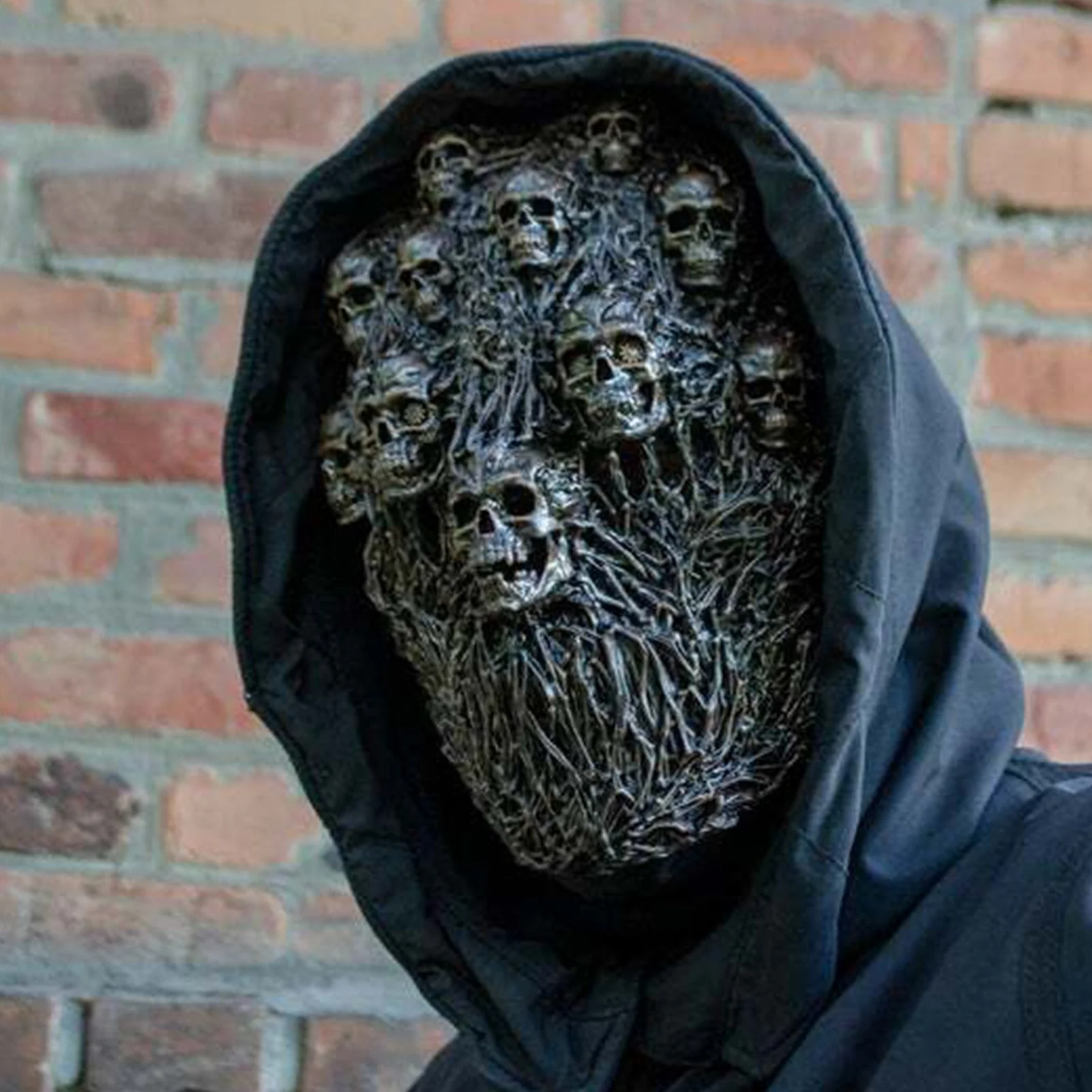 HULIANFU Steam Skull Halloween Mask Realistic Latex Full Face Creepy Skull Head Headgear Horror Mask Party Halloween Decoration - Deanwangkt