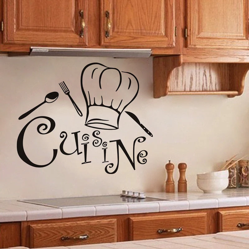 HULIANFU Kitchen Wall Stickers Vinyl Wall Decals for Kitchen English Quote Home Decor Art Decorative Stickers PVC Dining Room For Bar PVC - Deanwangkt