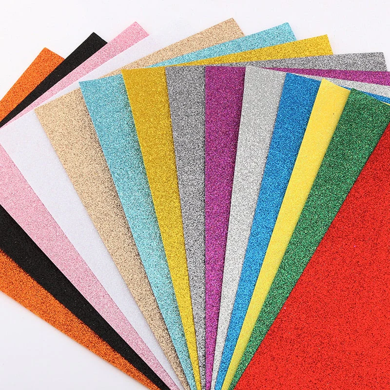 HULIANFU Nanchuang 1mm Thickness Glitter Colorful Non Woven Felt Fabric For Wedding Party Home Decoration Garland Material 20x30cm - Deanwangkt