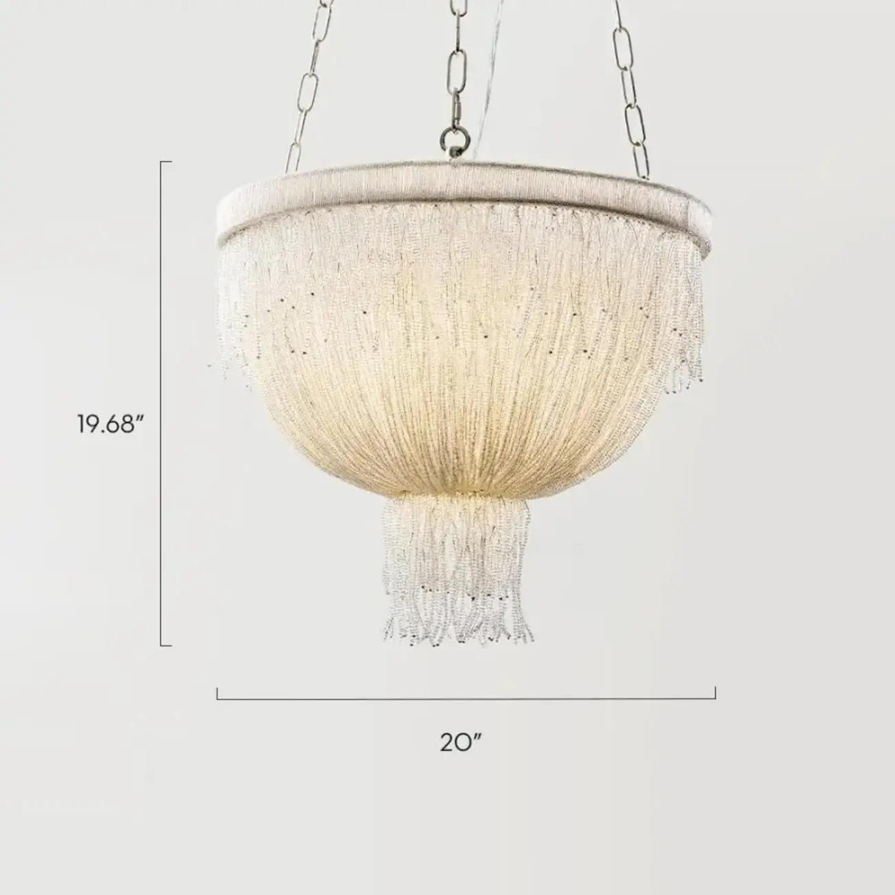 Luxury Elegant Clear Glass Beaded Chandelier