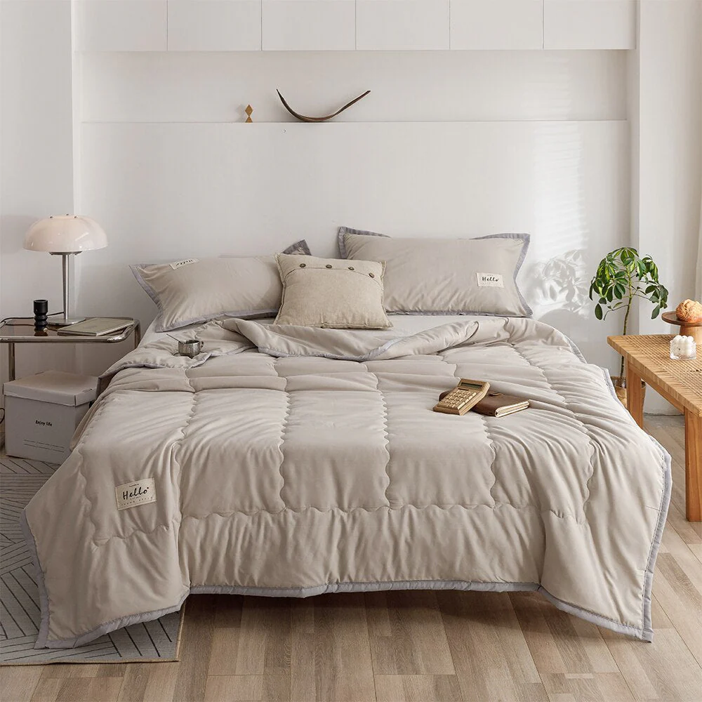 HULIANFU   YanYangTian Summer bedspread quilted blankets Air conditioning quilt bed linen for single bed Couple bed quilt 150 Single duvet - Deanwangkt