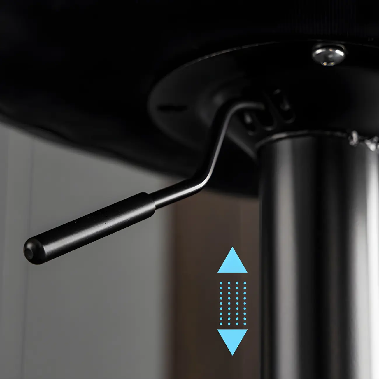 Modern Adjustable Leather Swivel Bar Stools