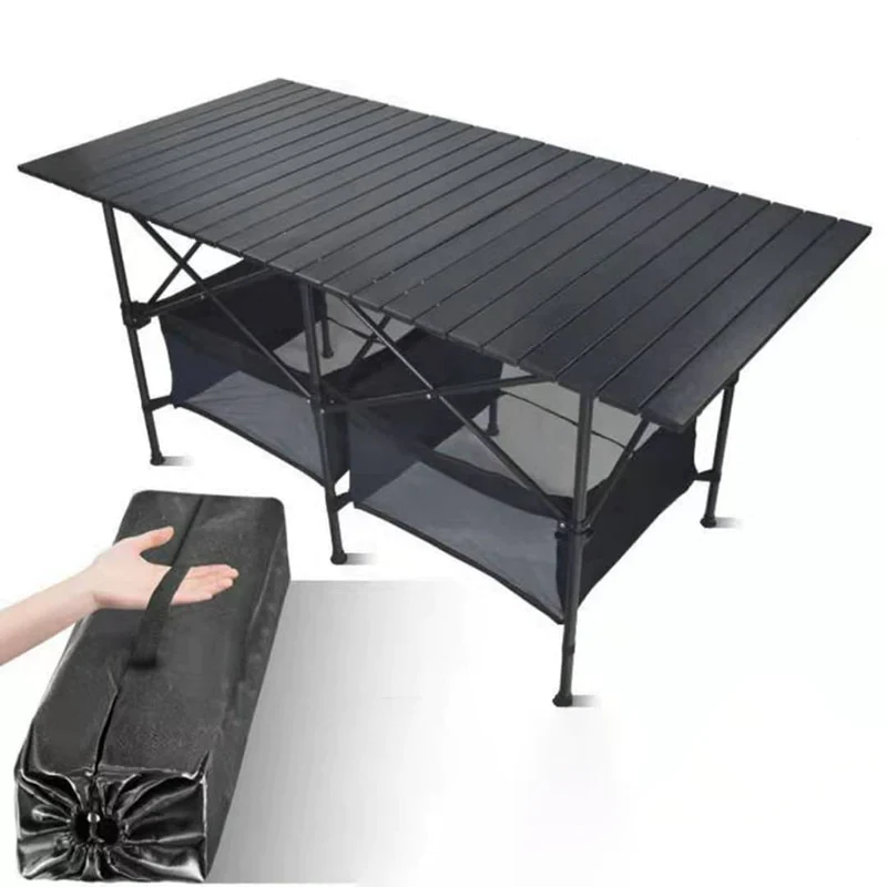 HULIANFU New Outdoor Folding Table Chair Camping Aluminium Alloy BBQ Picnic Table Waterproof Durable Folding Table Desk - Deanwangkt