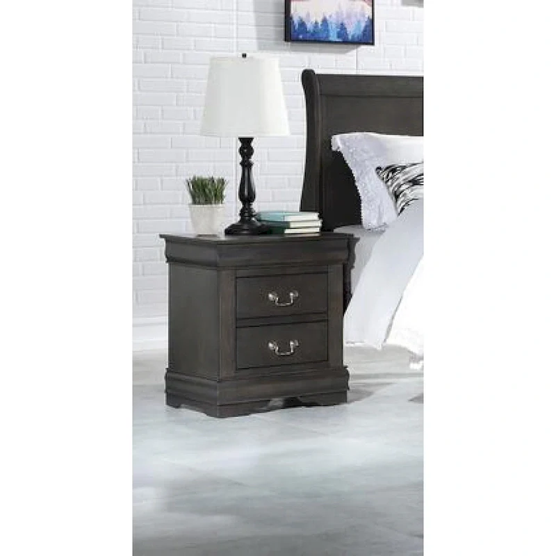 ACME Louis Philippe Nightstand in Cherry 23753