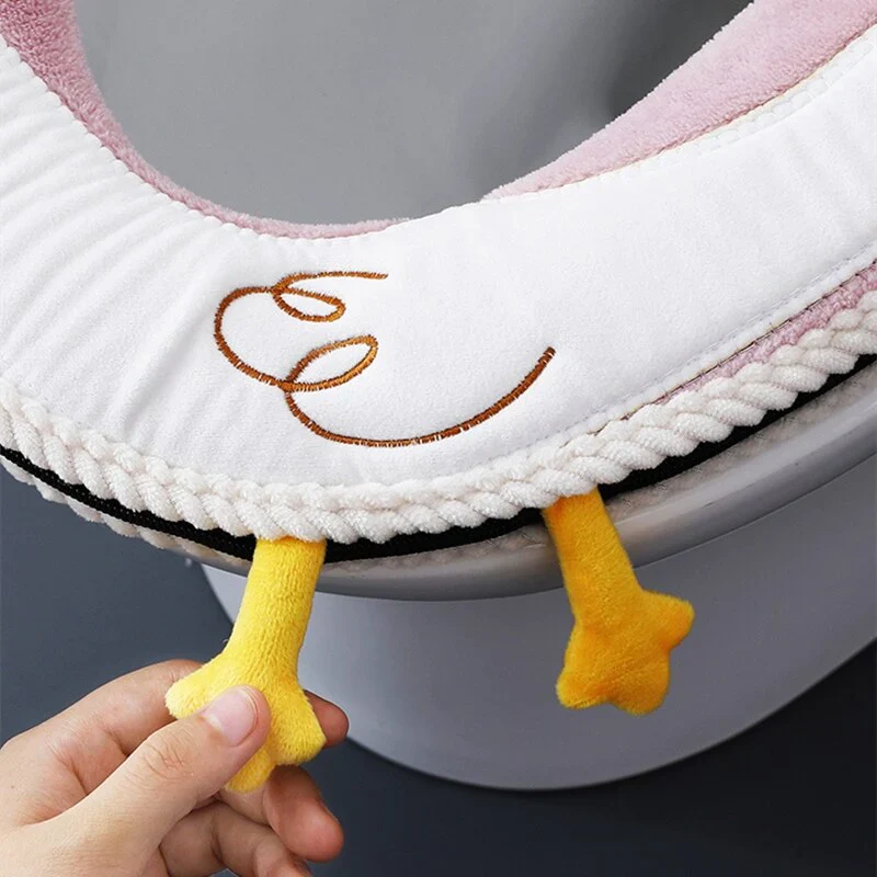 HULIANFU NEW Hot Sale Comfortable cartoon bathroom Toilet Seat Cover Winter Toilet Cover Household Closestool Mat Seat Case Lid Cover - Deanwangkt
