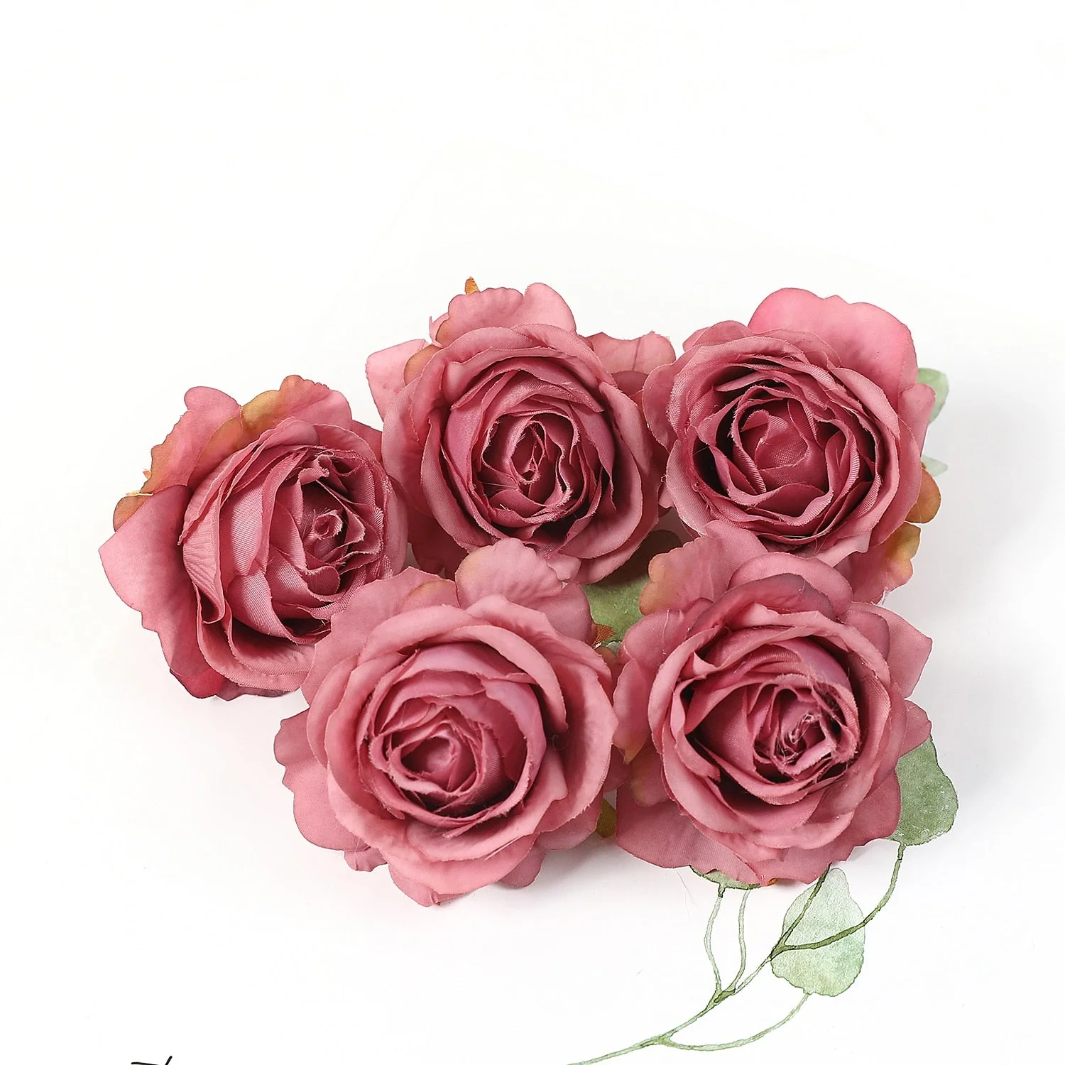 HULIANFU 2026  5PCs Rose Artificial Flowers Silk Fake Flowers For Home Room Decor Party Wedding Valentines Day Decorations DIY Crafts Accessory - Deanwangkt