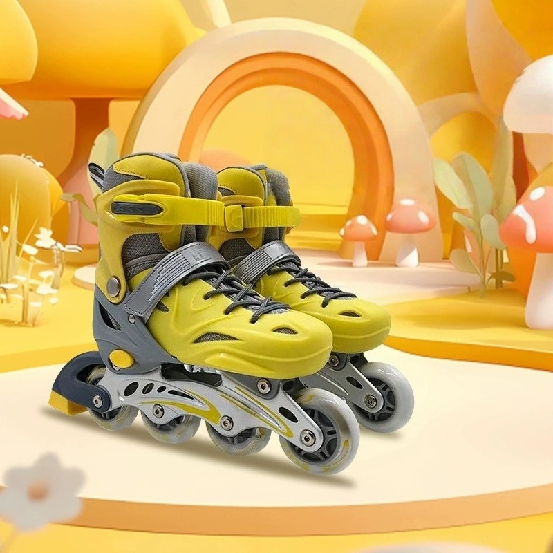 Adjustable Kids Inline Skates, Yellow