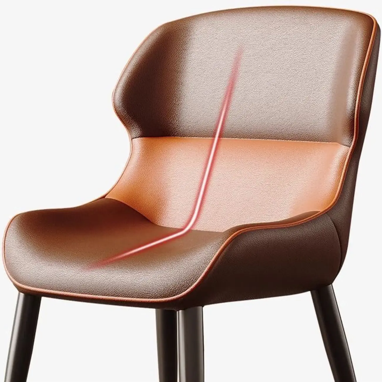 Modern Faux Leather Full Back Dining Chair