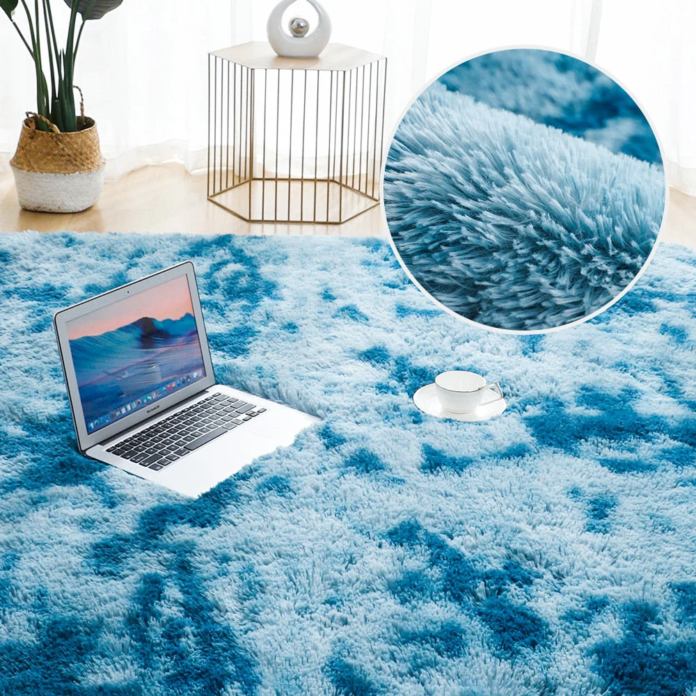 HULIANFU Thick Carpet for Living Room Plush Rug Children Bed Room Fluffy Floor Carpets Window Bedside Home Decor Rugs Soft Velvet Mat - Deanwangkt