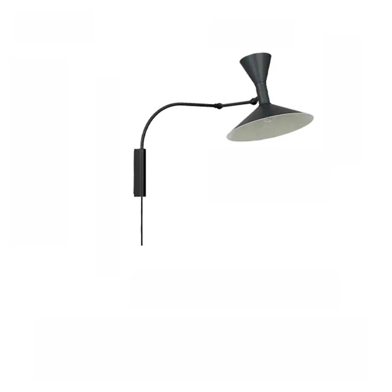 Modern White Plug-In Adjustable Wall Sconce in 2-Light