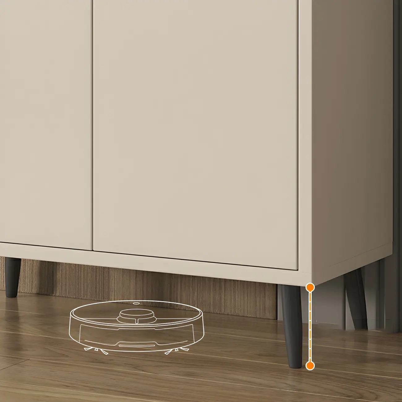 Modern Wooden Sideboard with Multi-Drawers and Cabinets